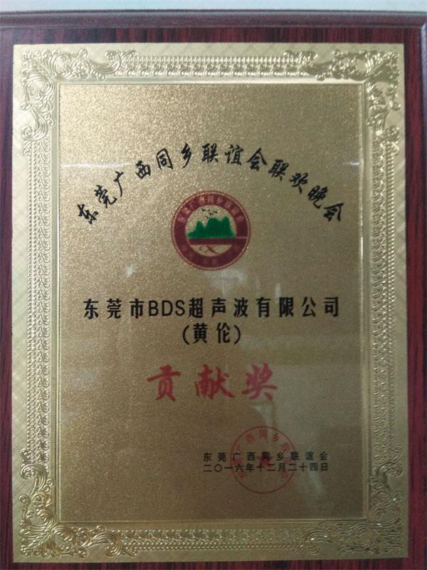 廣西同鄉(xiāng)聯(lián)誼會貢獻獎